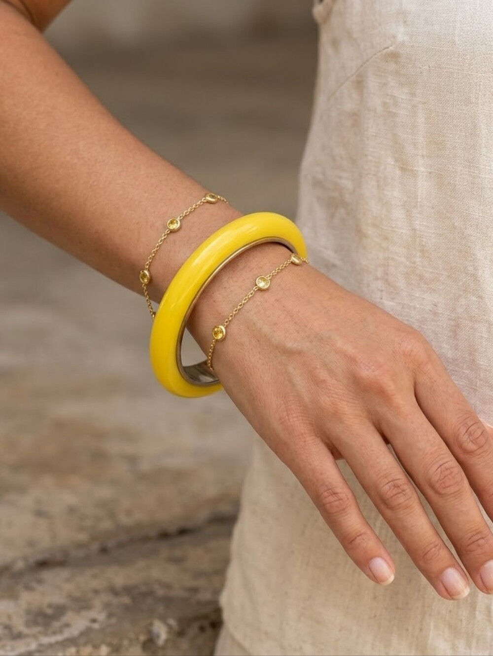 Vintage Yellow BANANA REPUBLIC Bangle